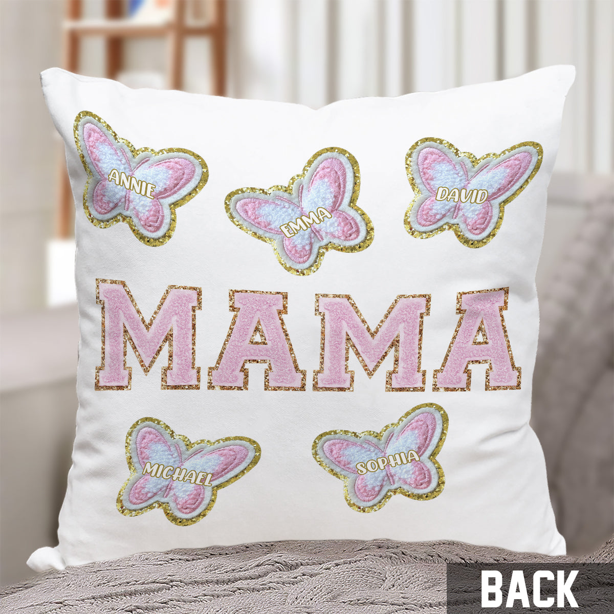 Best Grandma/ Mom Ever - Personalized Grandma Throw Pillow
