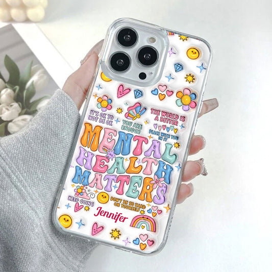 Mental Health Matter - Personalized Mental Health Awareness Clear Phone Case