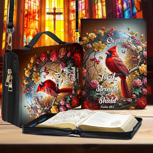Angel's Whisper - Personalized Christian Leather Bible Cover Bag