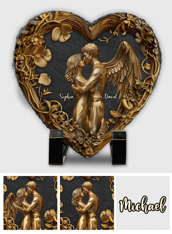 Du & Ich – Personalisierter herzförmiger Stein für Paare