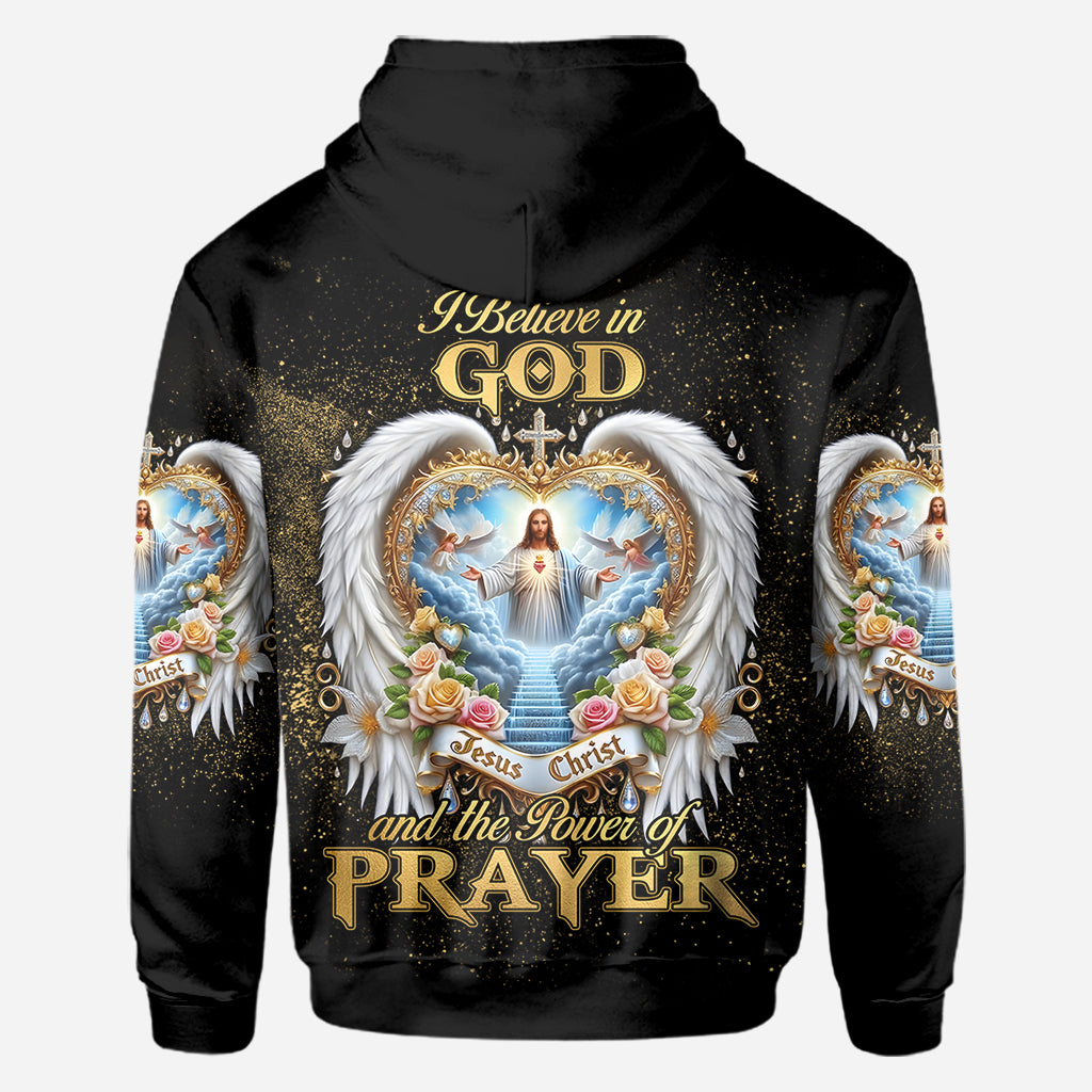 I Believe in God and the Power of Prayer - Personalized Christian All Over Shirt