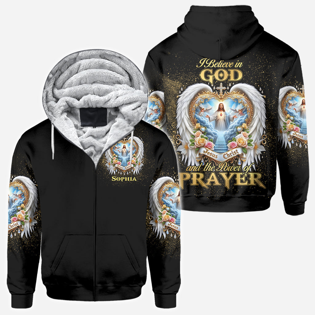 I Believe in God and the Power of Prayer - Personalized Christian All Over Shirt