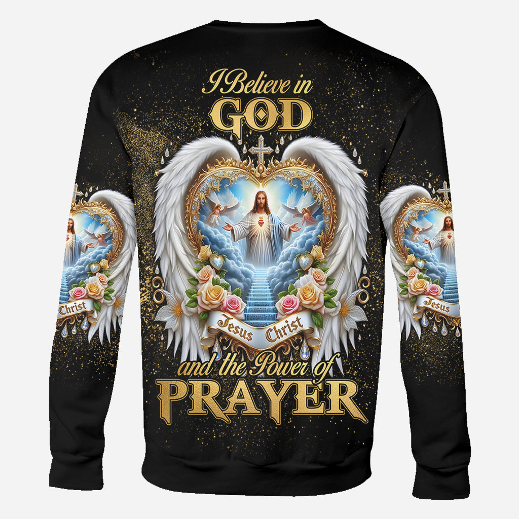 I Believe in God and the Power of Prayer - Personalized Christian All Over Shirt