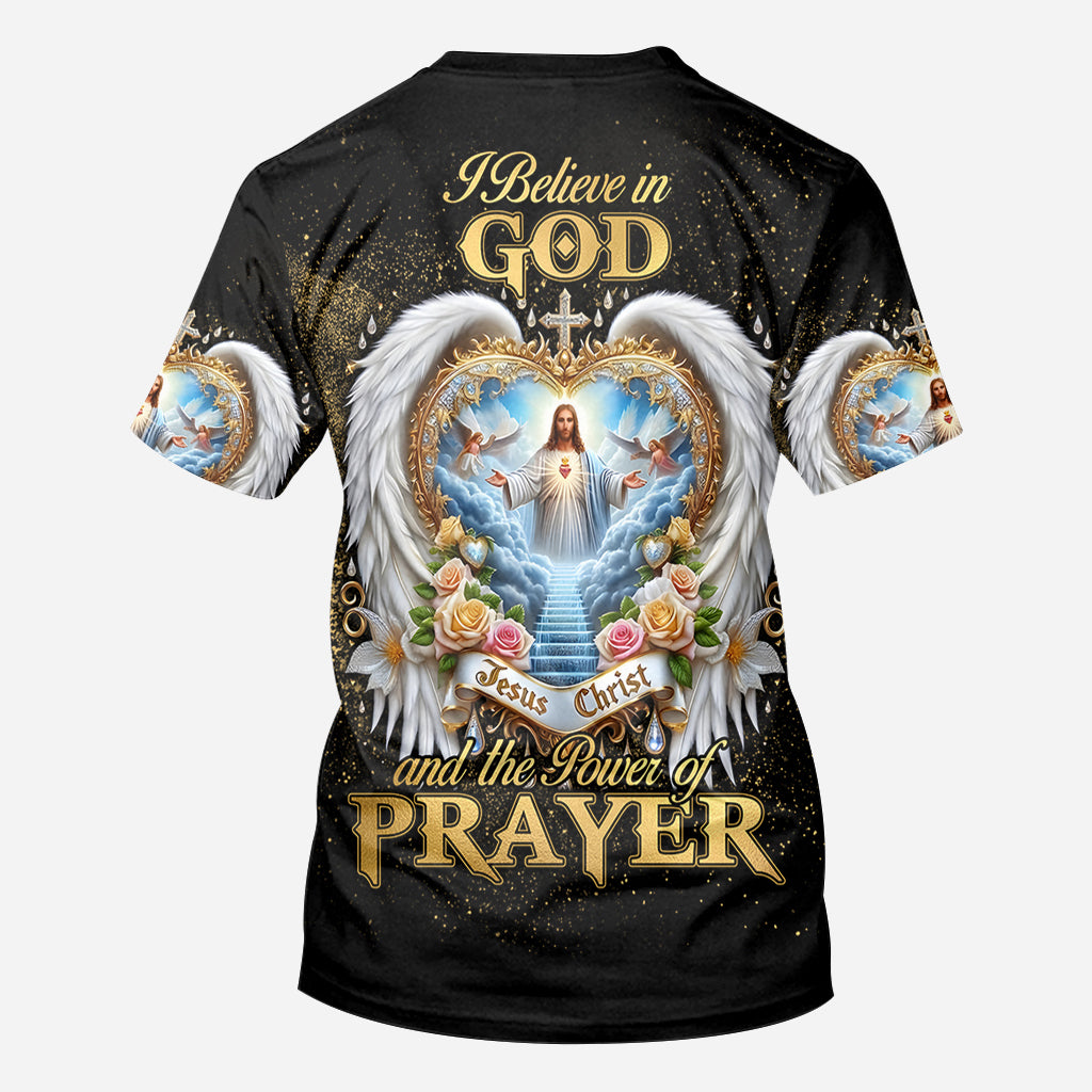 I Believe in God and the Power of Prayer - Personalized Christian All Over Shirt