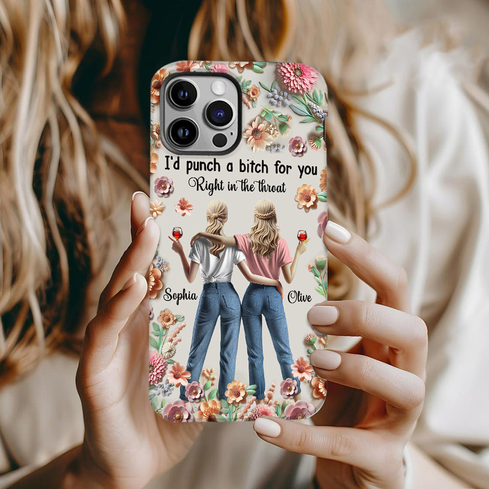 Punch Bitch Besties - Personalized Bestie Full Print Phone Case