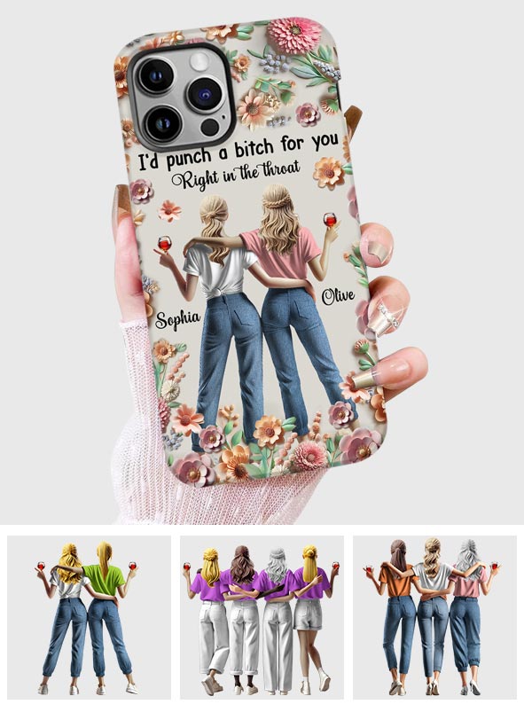 Punch Bitch Besties - Personalized Bestie Full Print Phone Case