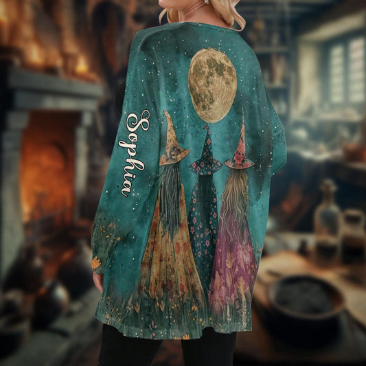 Mondhelle Hexennacht – Personalisierter Hexen-Cardigan