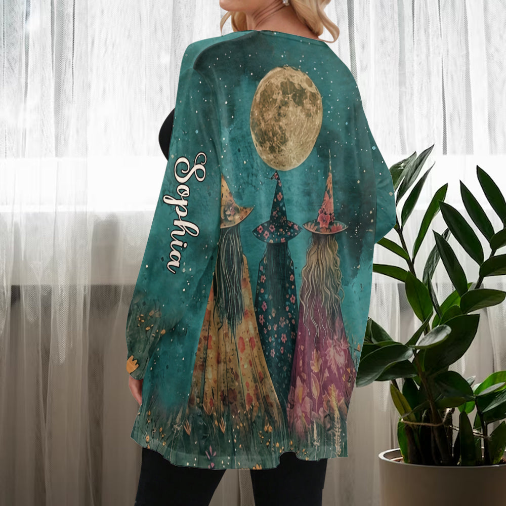 Moonlit Witches' Night - Personalized Witch Cardigan