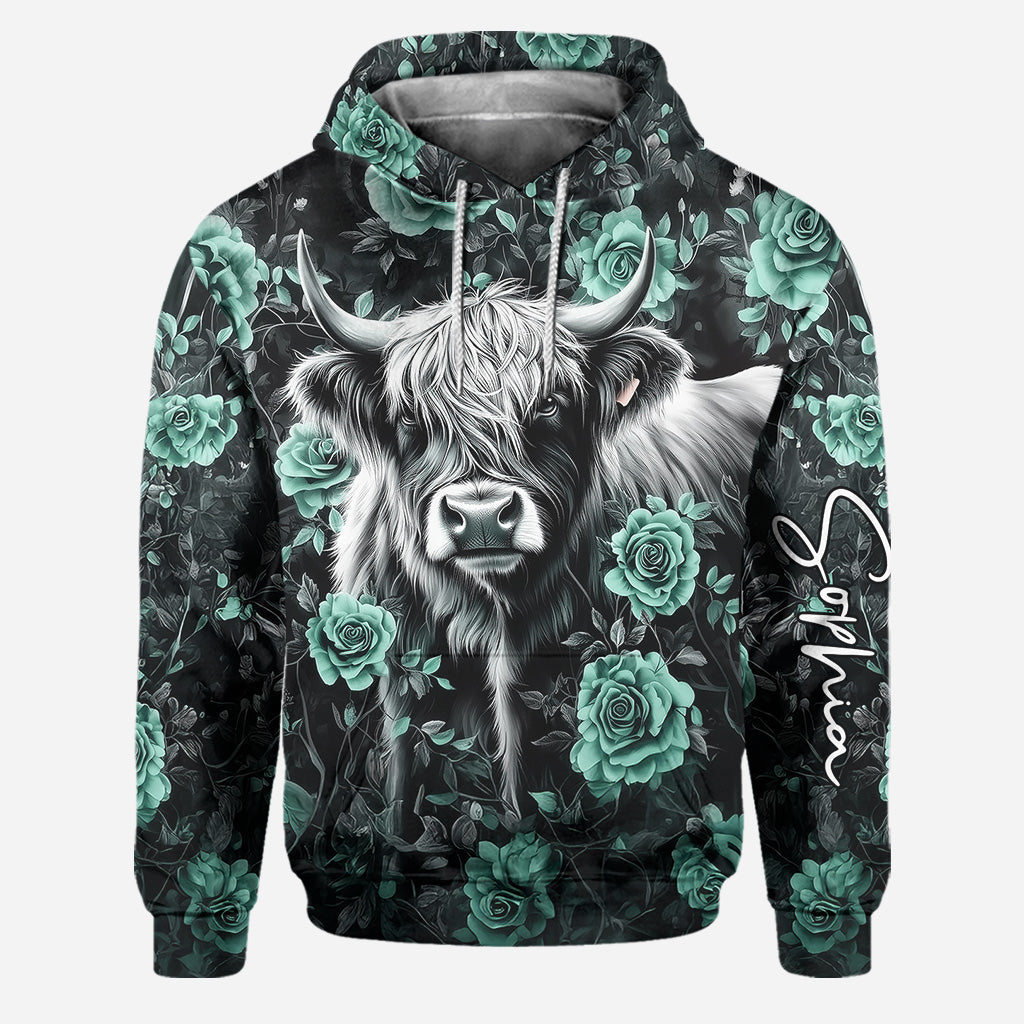 Purple Cow - Personalized Highland Cow Hoodie and Leggings
