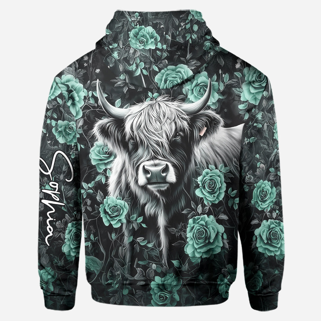 Purple Cow - Personalized Highland Cow Hoodie and Leggings