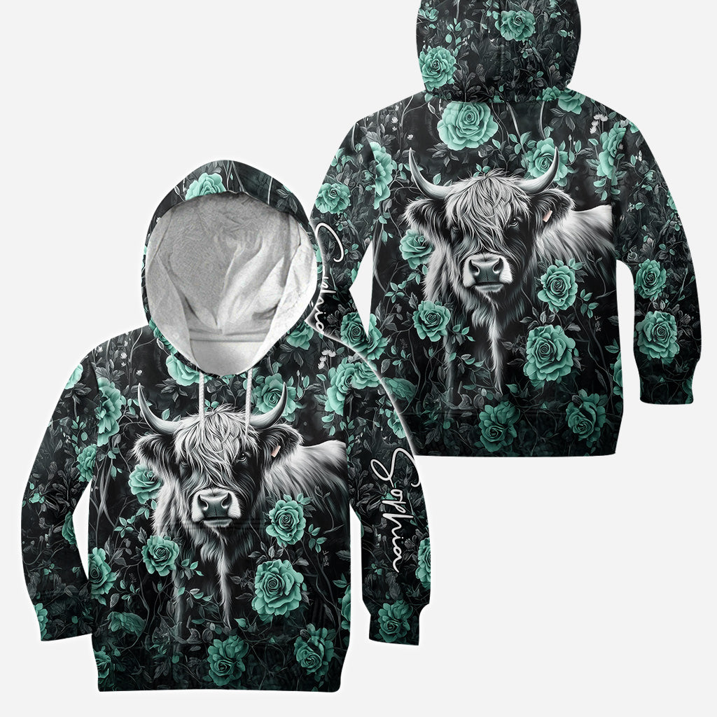 Purple Cow - Personalized Highland Cow Hoodie and Leggings