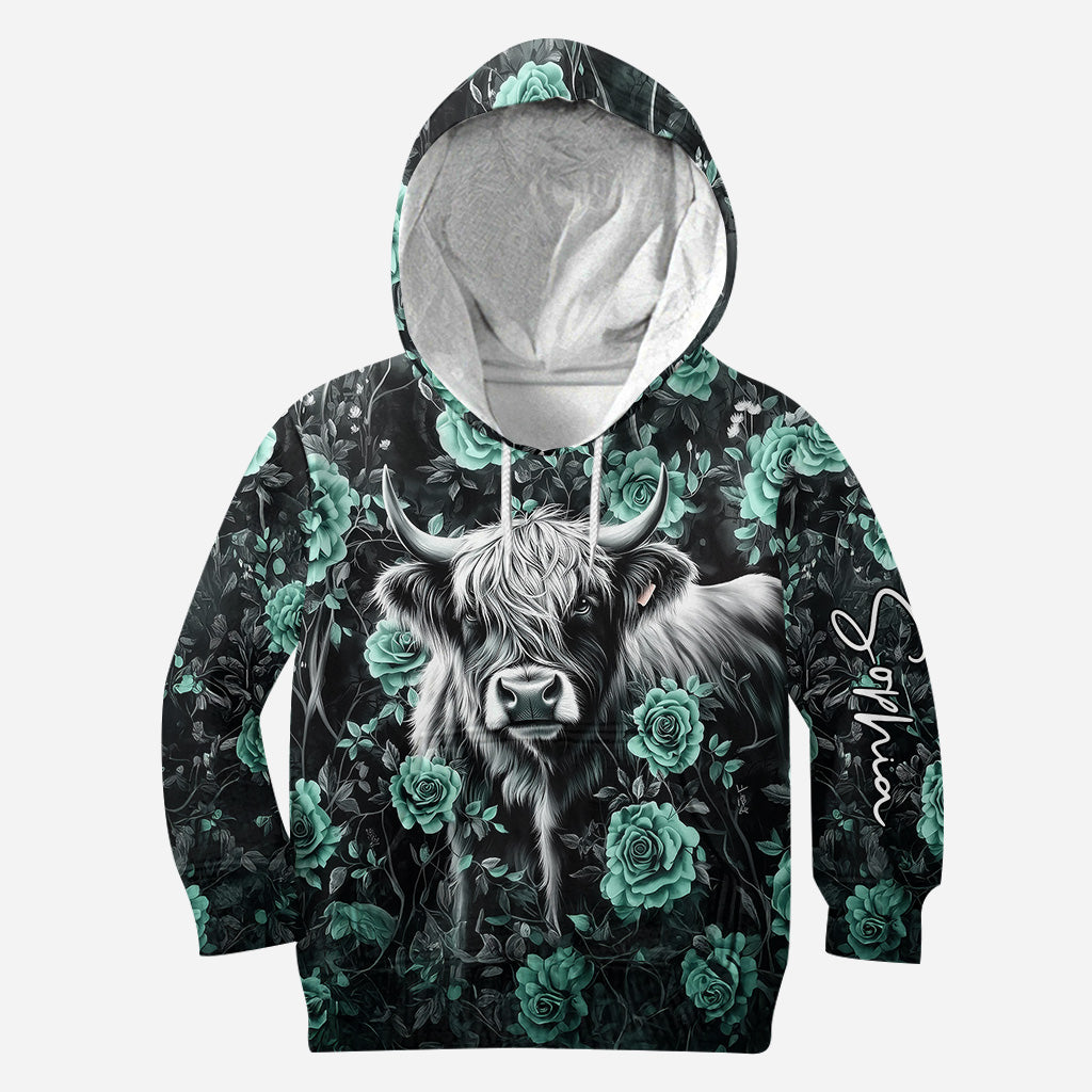 Purple Cow - Personalized Highland Cow Hoodie and Leggings