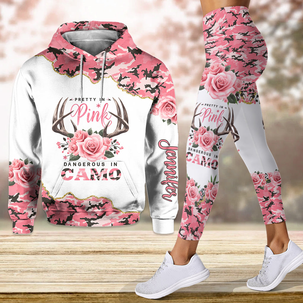 Pretty In Pink – Personalisierter Jagd-Hoodie und Leggings