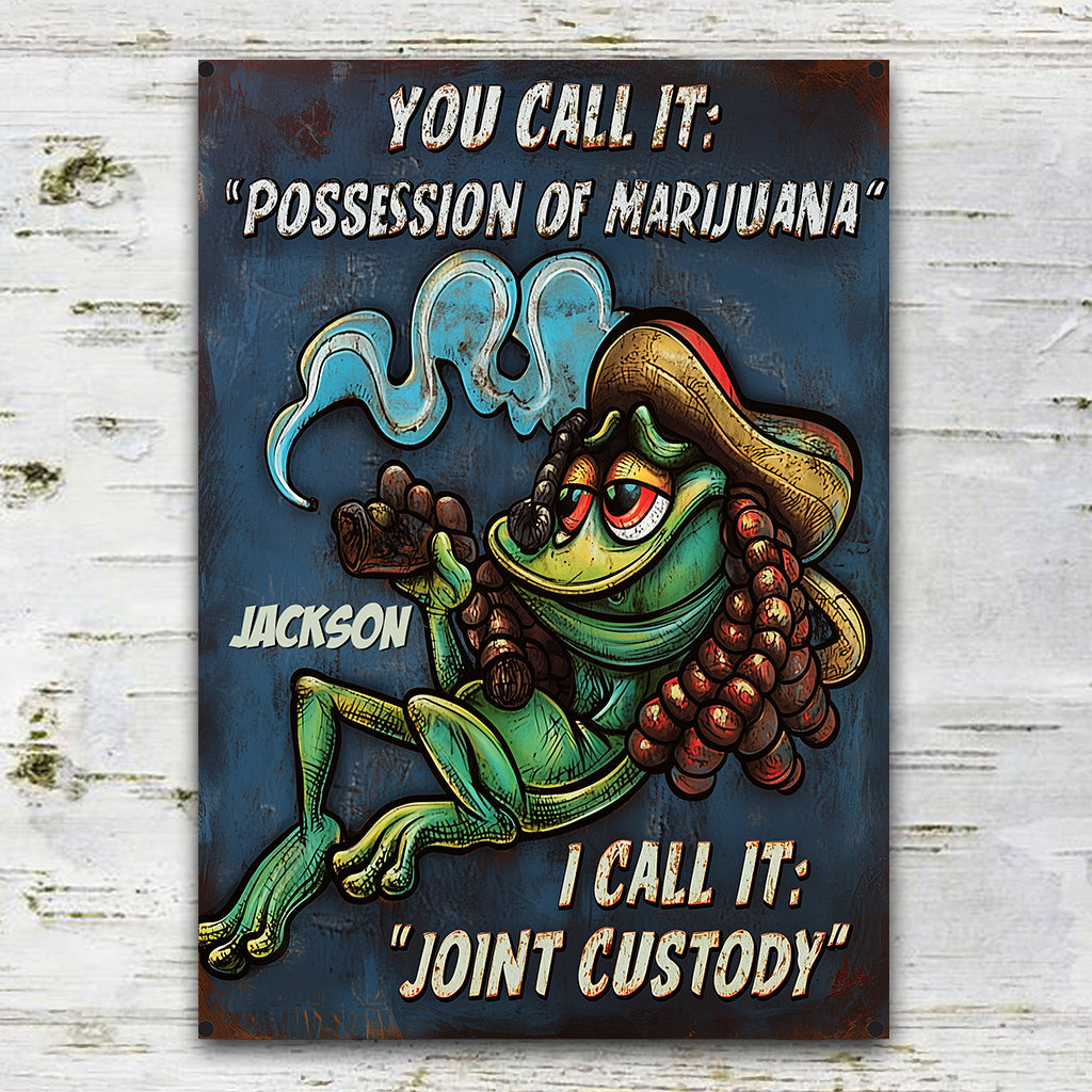 Possession of Marijuana - Personalized Weed Rectangle Metal Sign