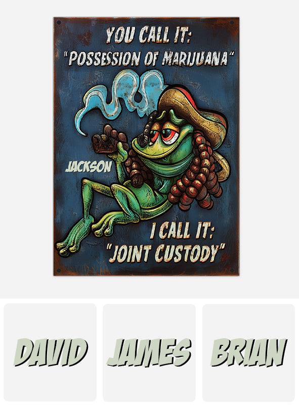 Possession of Marijuana - Personalized Weed Rectangle Metal Sign