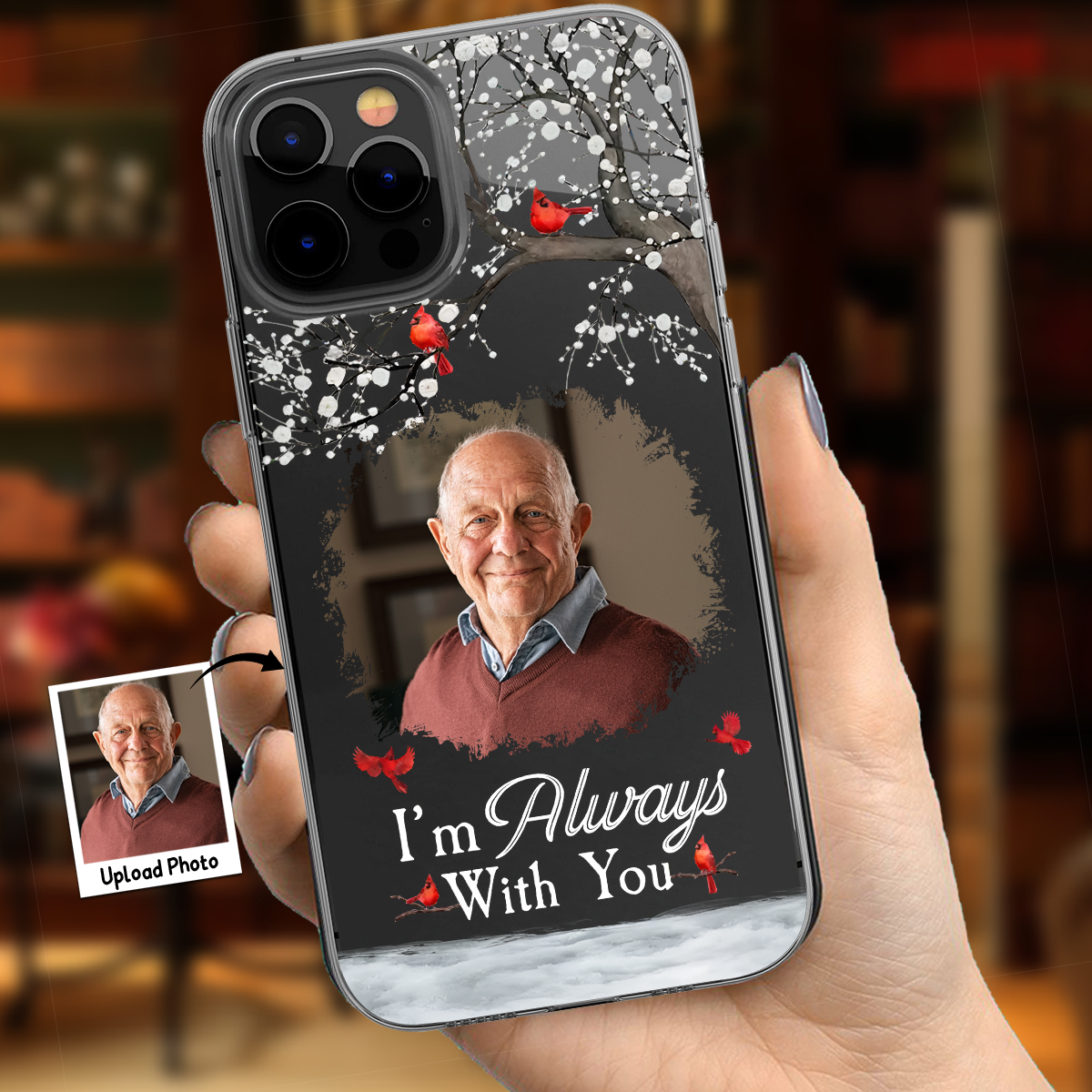 I'm Always With You - Personalized Memorial Clear Phone Case