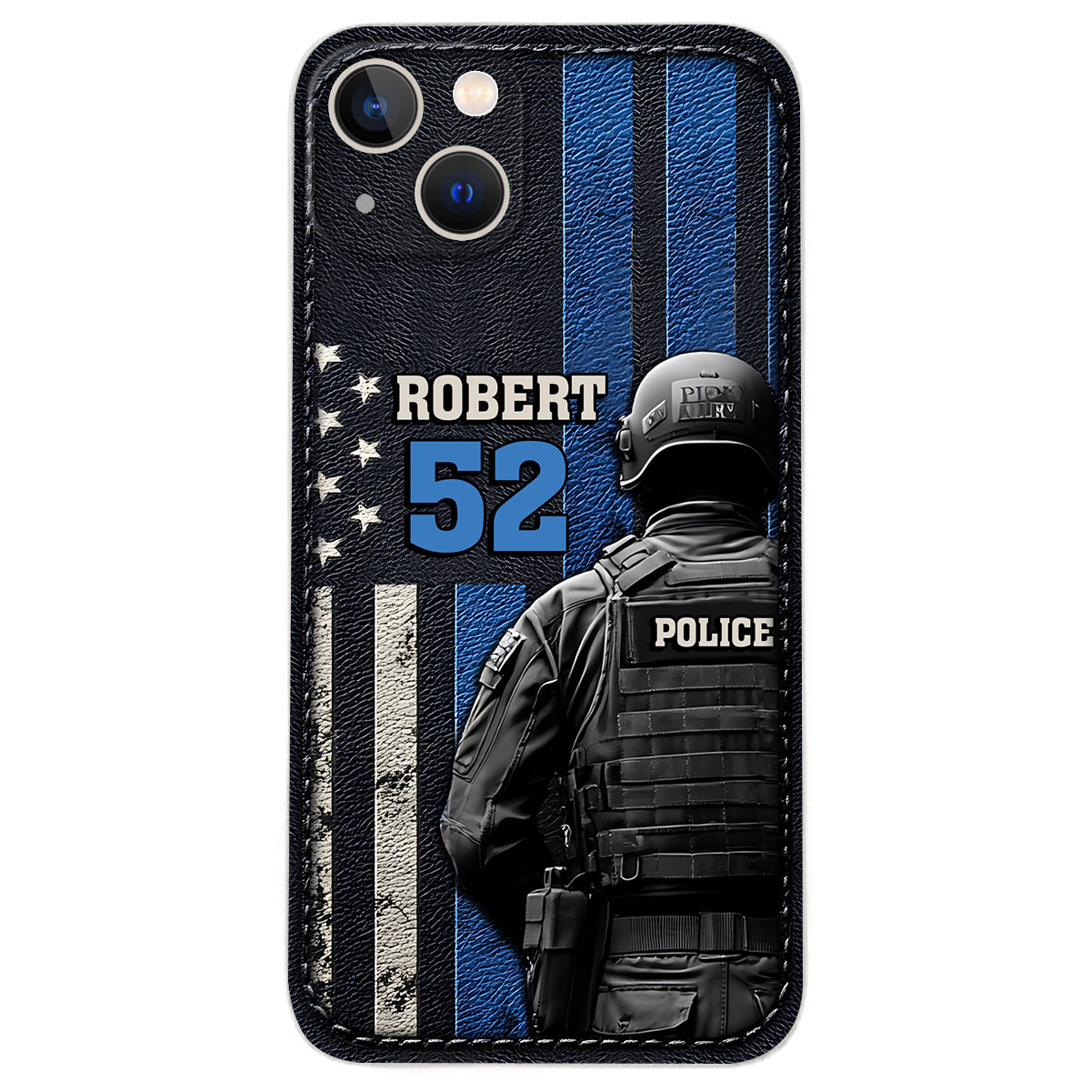 Police Officer Life - Personalized Police Officer Leather Phone Case