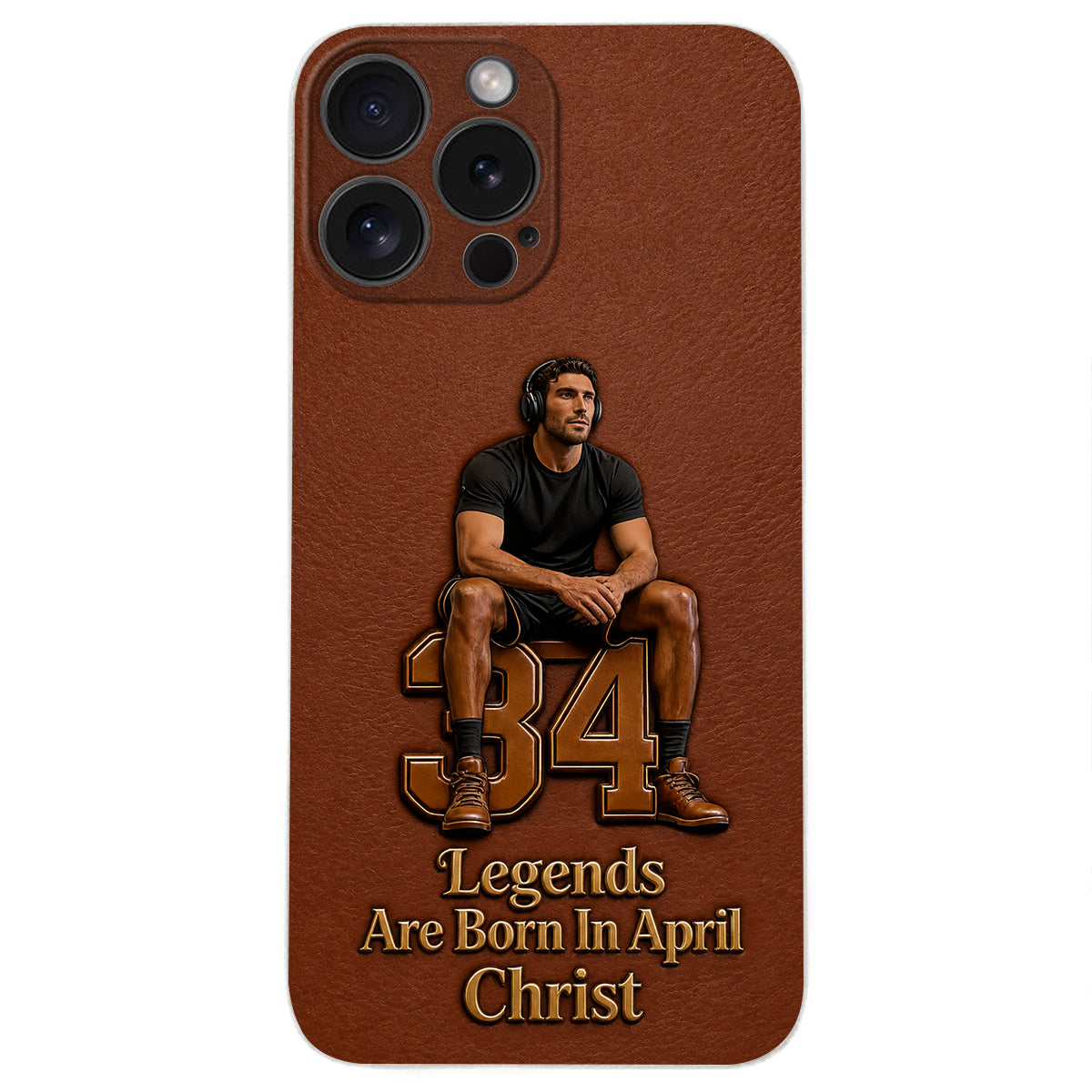 Happy Birthday Legends - Personalized Birthday 3D Embossed Leather Phone Case