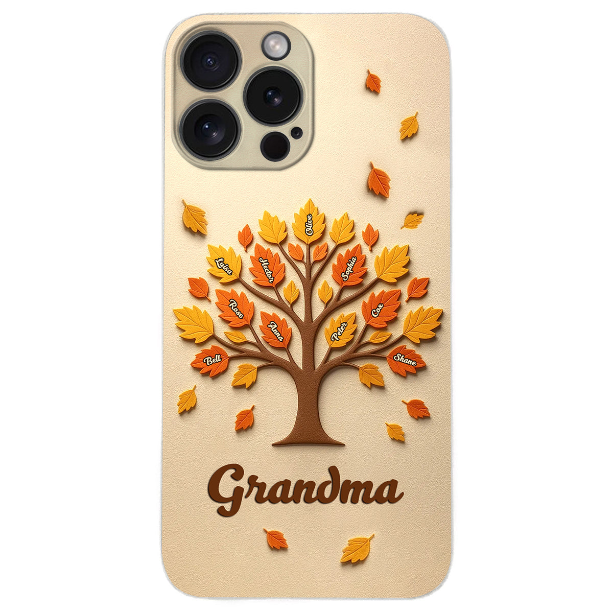 Mom Grandma Tree - Personalized Mother Leather Phone Case