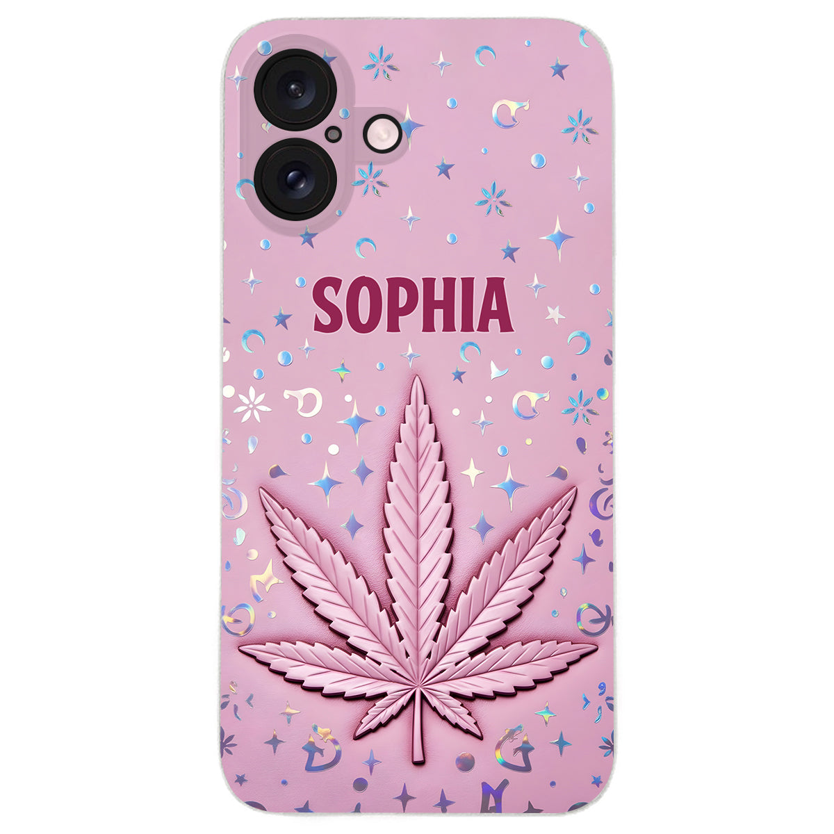 Stoner Chick - Personalized Weed Leather Phone Case