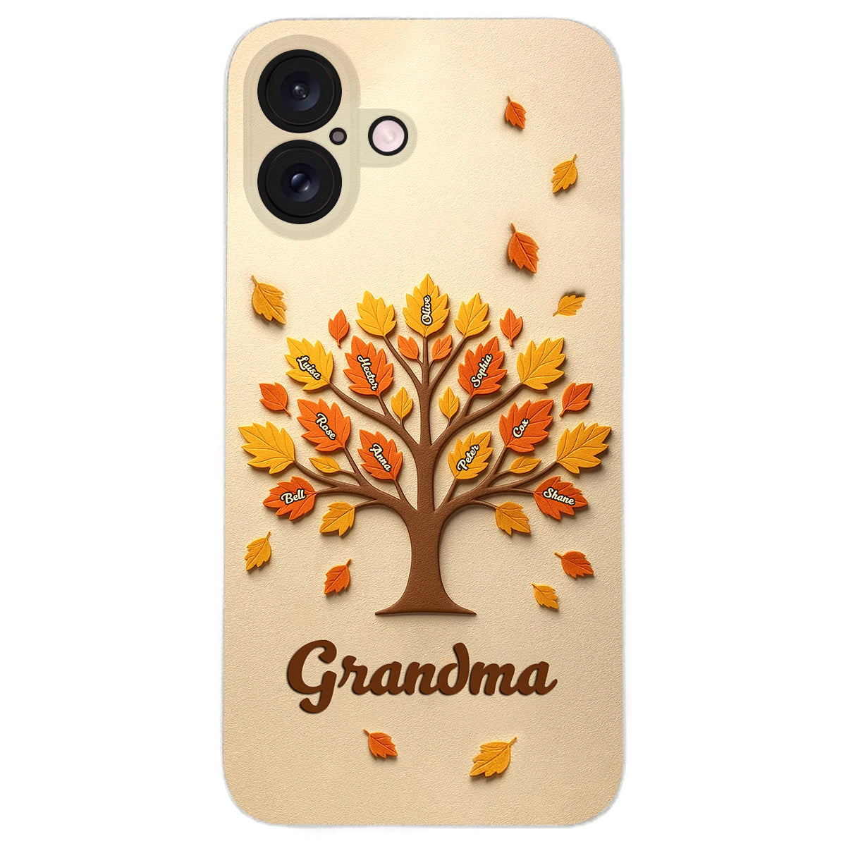 Mom Grandma Tree - Personalized Mother Leather Phone Case