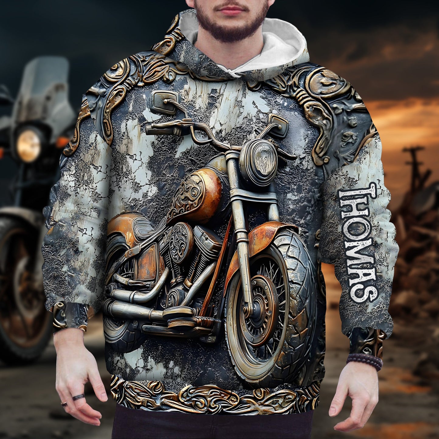 Time To Ride - Personalized Biker All Over Shirt