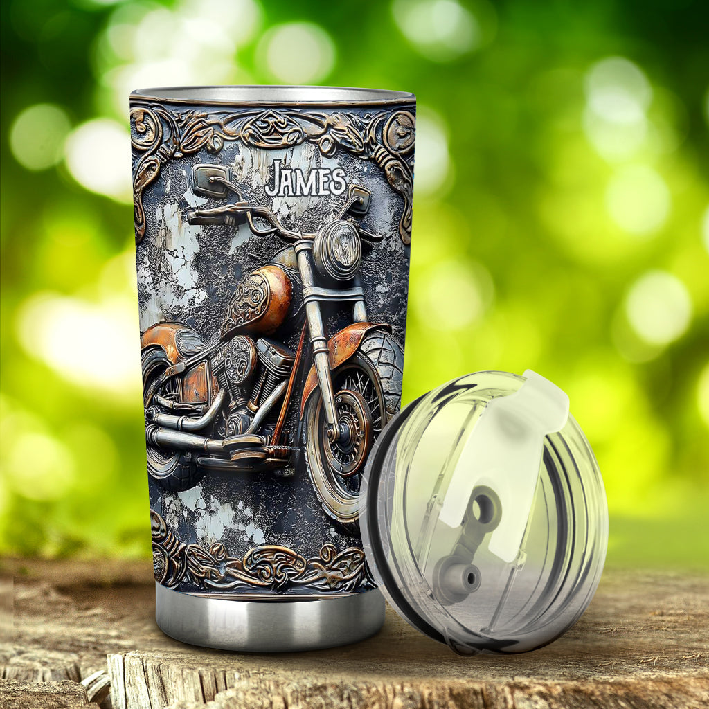 Zeit zum Fahren – personalisierter Biker-Trinkbecher