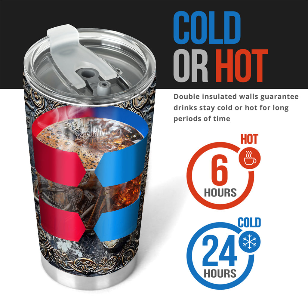 Zeit zum Fahren – personalisierter Biker-Trinkbecher