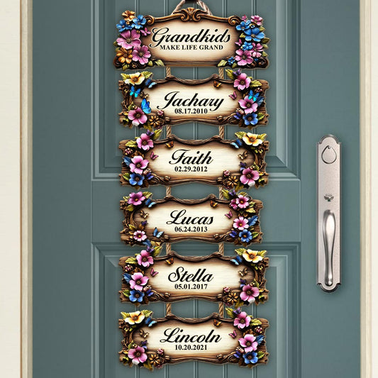 Grandkids Make Life Grand - Personalized Grandma Pallet Wood Sign