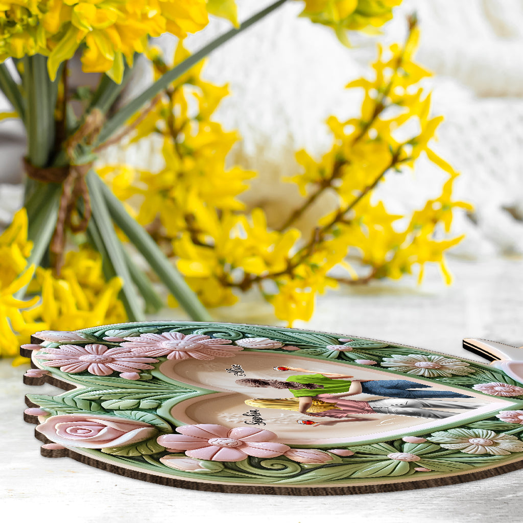 Für immer beste Freundinnen – Personalisierte Bestie 1-lagige große freistehende Figur