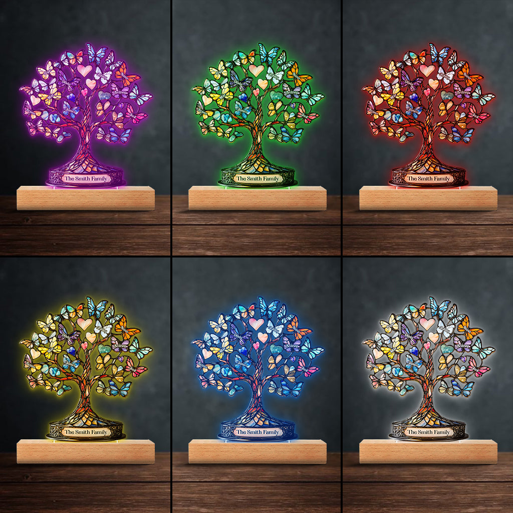 Tree Of Life - Personalized Family Shaped Plaque Light Base