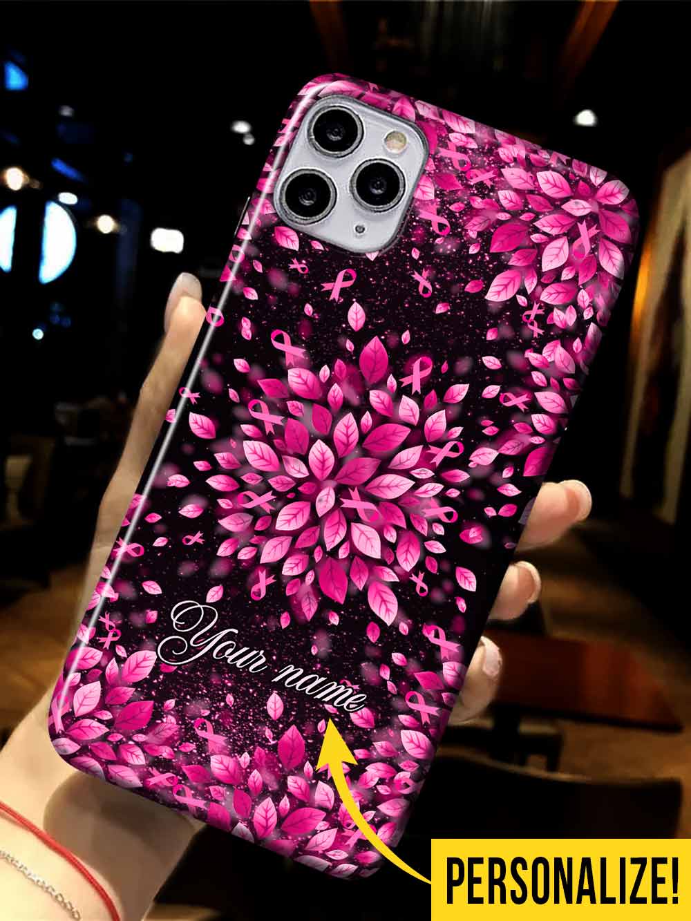 Glaube, Hoffnung, Liebe – Personalisierte Handyhülle zur Sensibilisierung für Brustkrebs