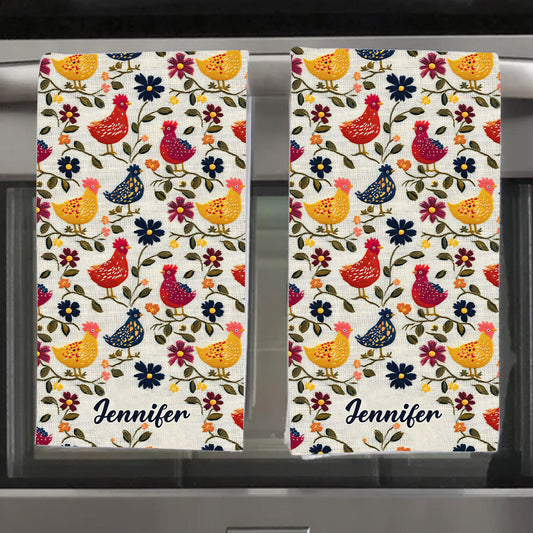 Chicken Lover - Personalized Chicken Towel