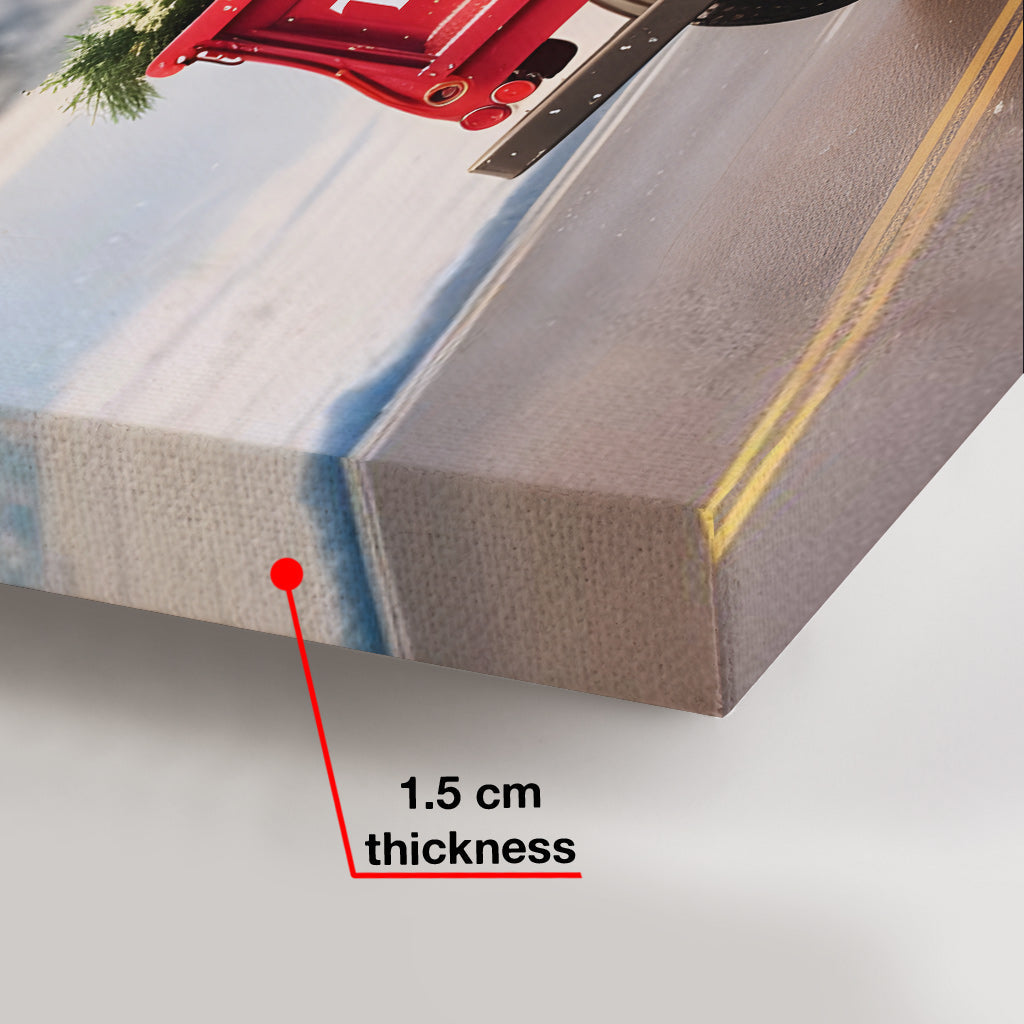 Rustikales Weihnachtsmotiv für die Familie – Personalisierte Leinwand und Poster