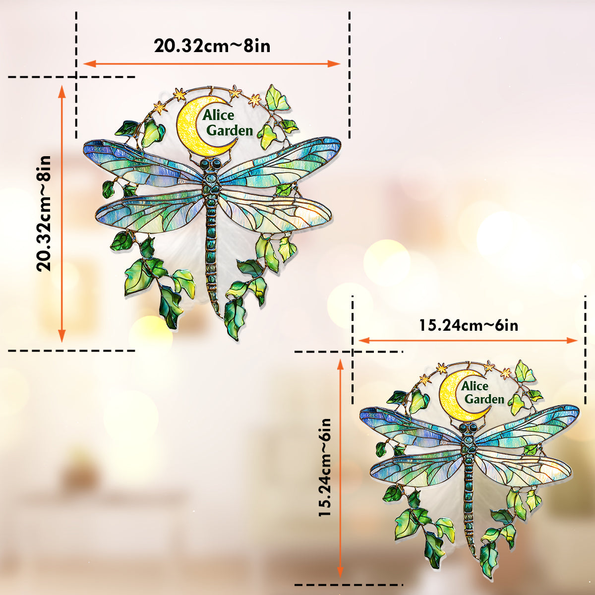 Gartenlibelle – Personalisierter Garten-Fensterhänger als Sonnenfänger