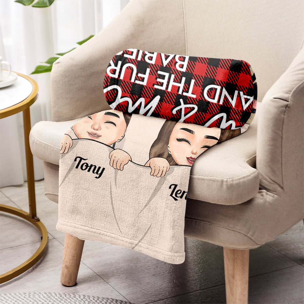 Du & Ich und die Fellnasen – Personalisierte Pärchendecke