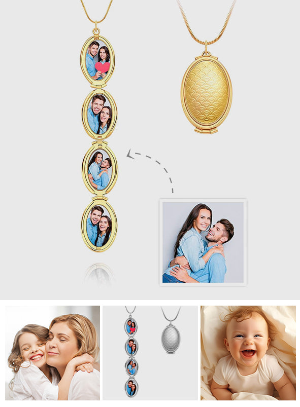 Ovaler Medaillon-Anhänger – Personalisierter ovaler Medaillon-Anhänger