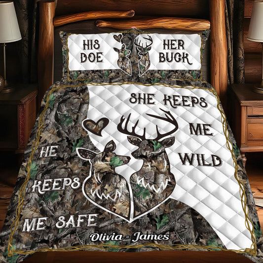 Wildest Love – Personalisiertes Jagd-Quilt-Set