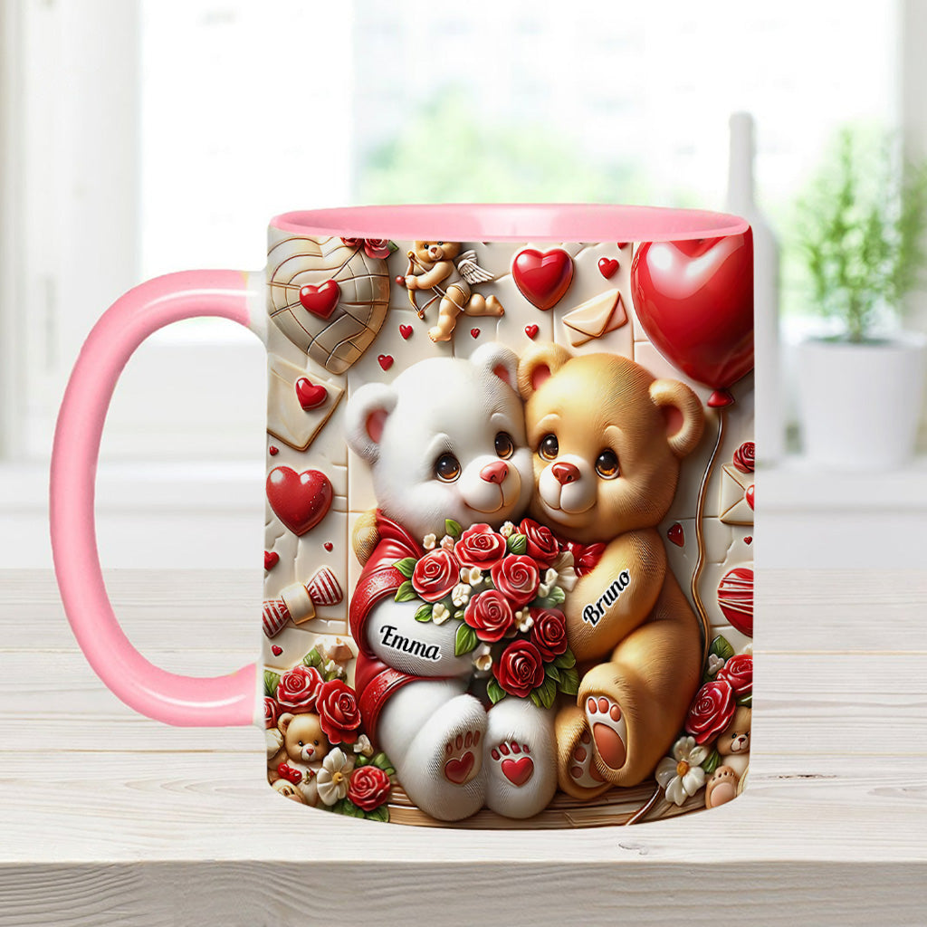 Cute Bear Couple - Personalized Couple Accent Mug