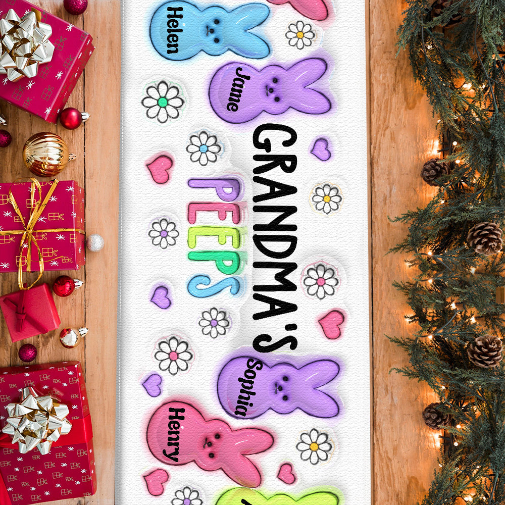 Omas Freunde – Personalisierter Tischläufer für Oma