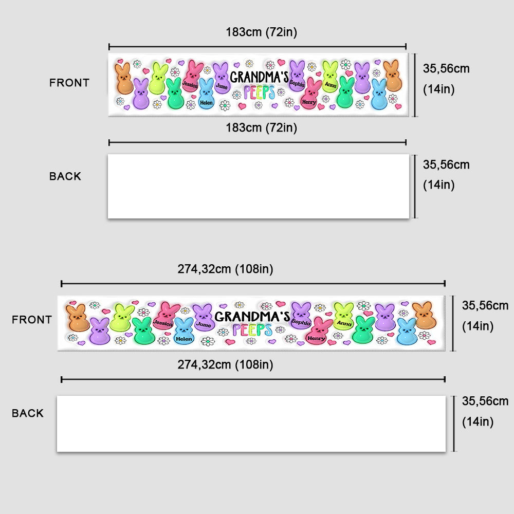 Omas Freunde – Personalisierter Tischläufer für Oma