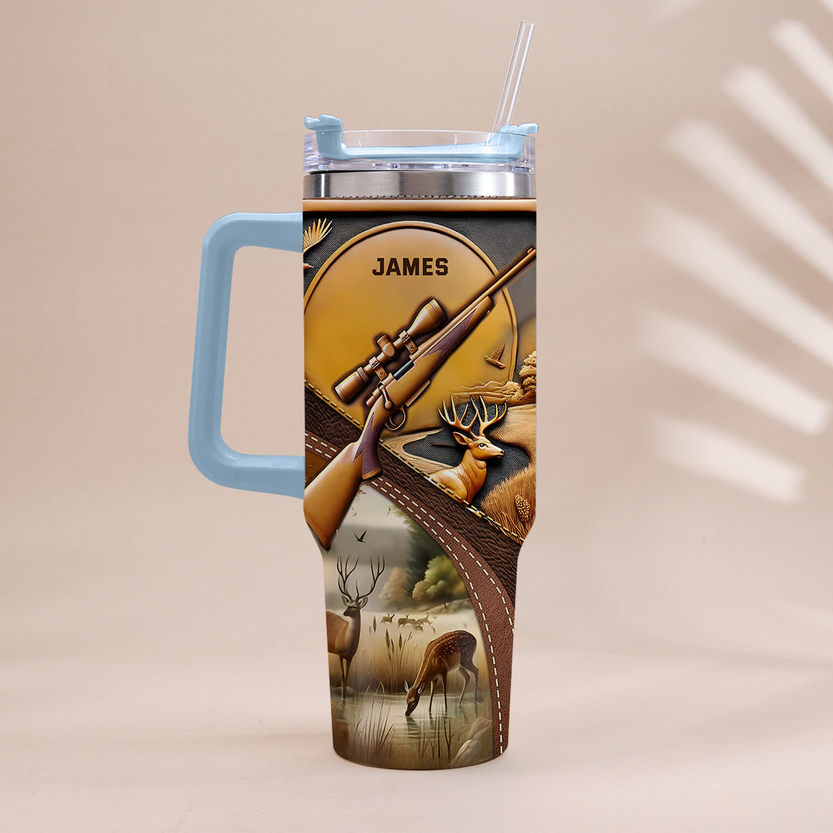 Liebe zur Jagd – Personalisierter Jagdbecher mit Henkel