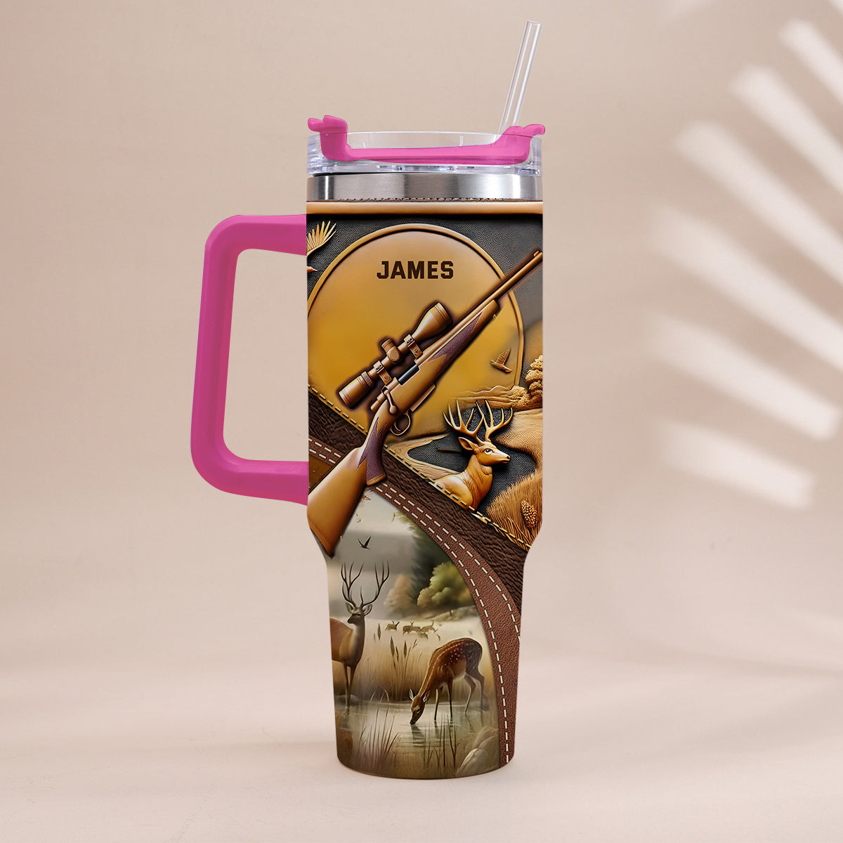 Liebe zur Jagd – Personalisierter Jagdbecher mit Henkel