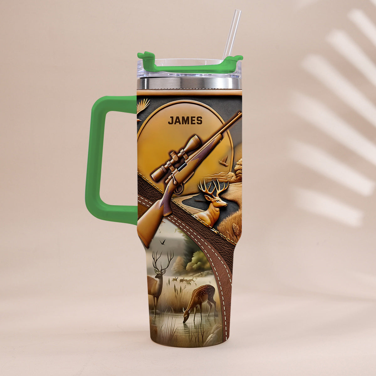 Liebe zur Jagd – Personalisierter Jagdbecher mit Henkel