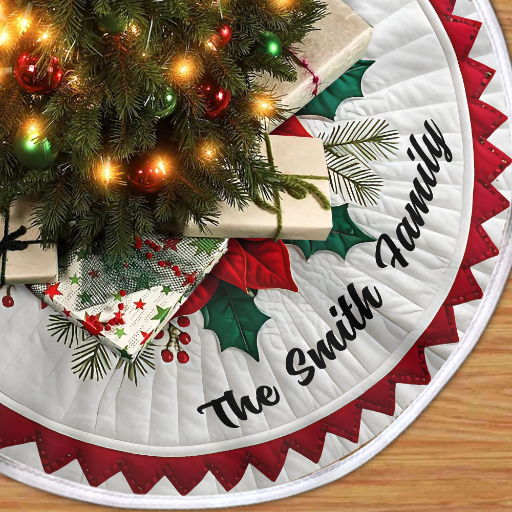 Merry Christmas - Personalized Family Tree Skirt