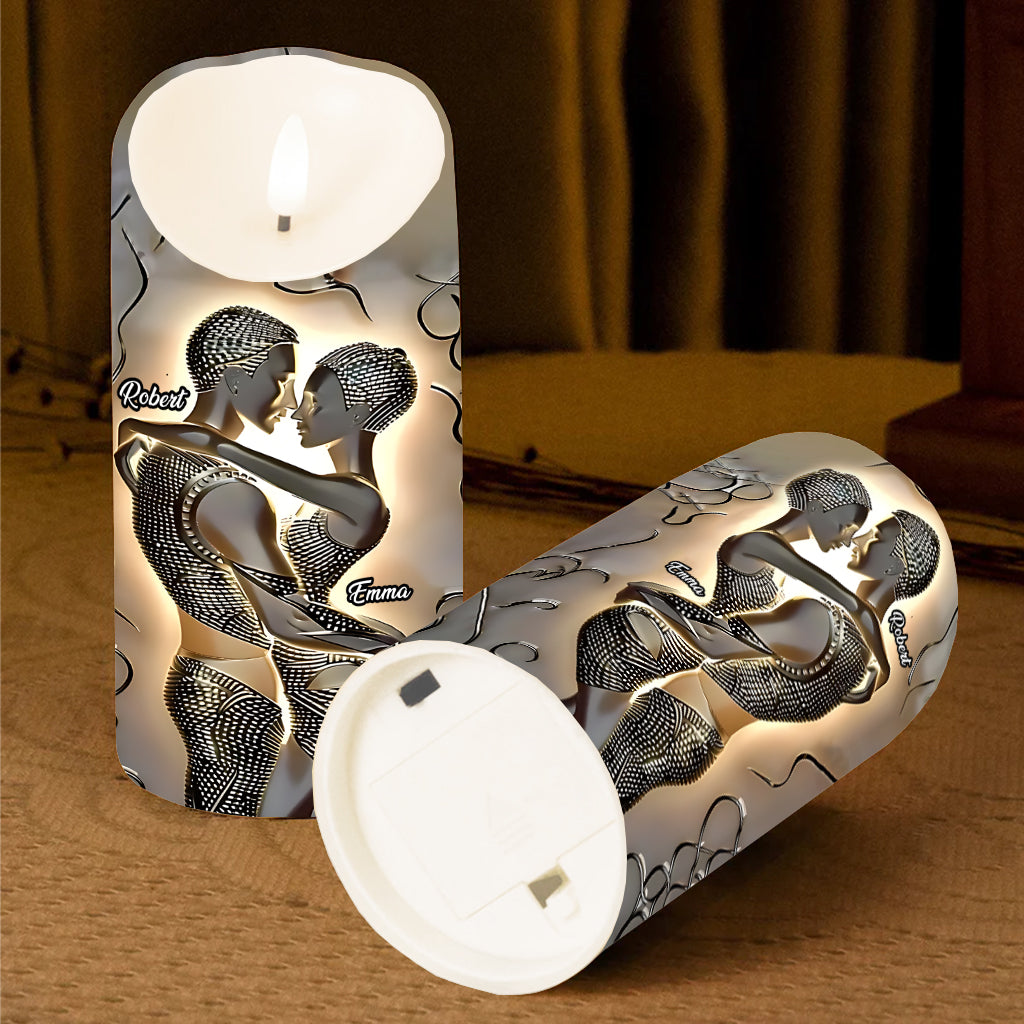 It's You & Me - Personalized African American Flameless Candle
