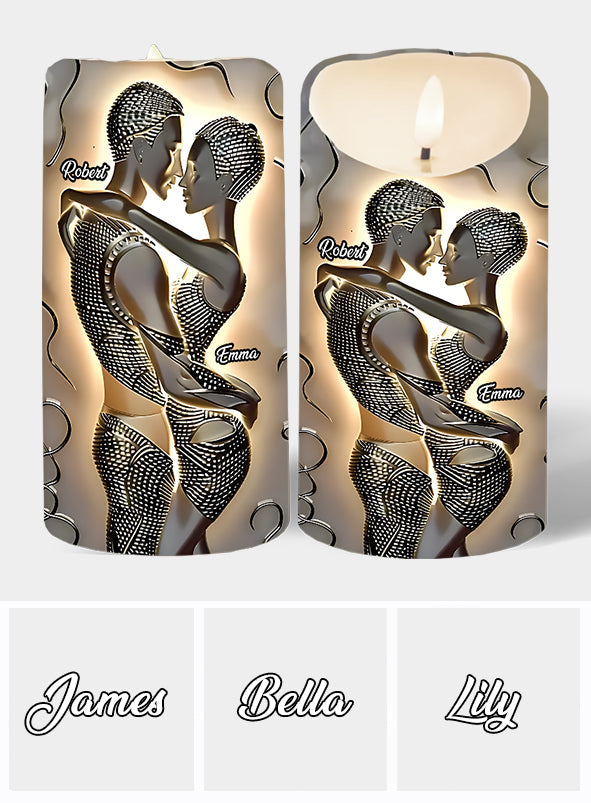 It's You & Me - Personalized African American Flameless Candle