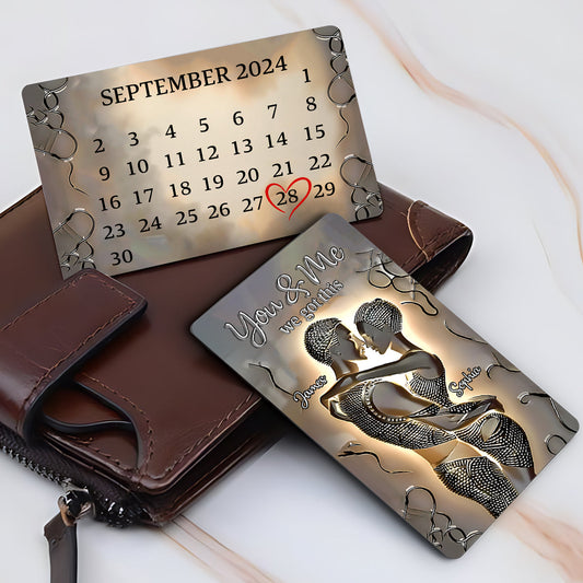„Es geht um dich und mich“ – personalisierte Brieftaschenkarte für Afroamerikaner