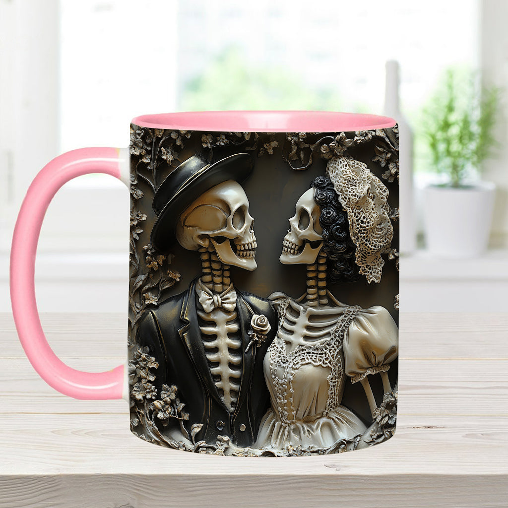 Bis dass der Tod uns scheidet – Personalisierte Tasse für Paare