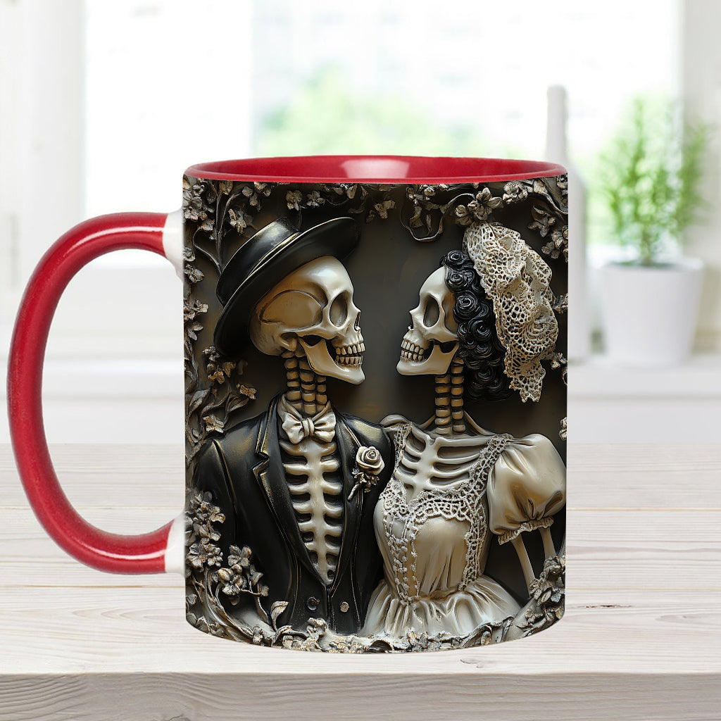 Bis dass der Tod uns scheidet – Personalisierte Tasse für Paare